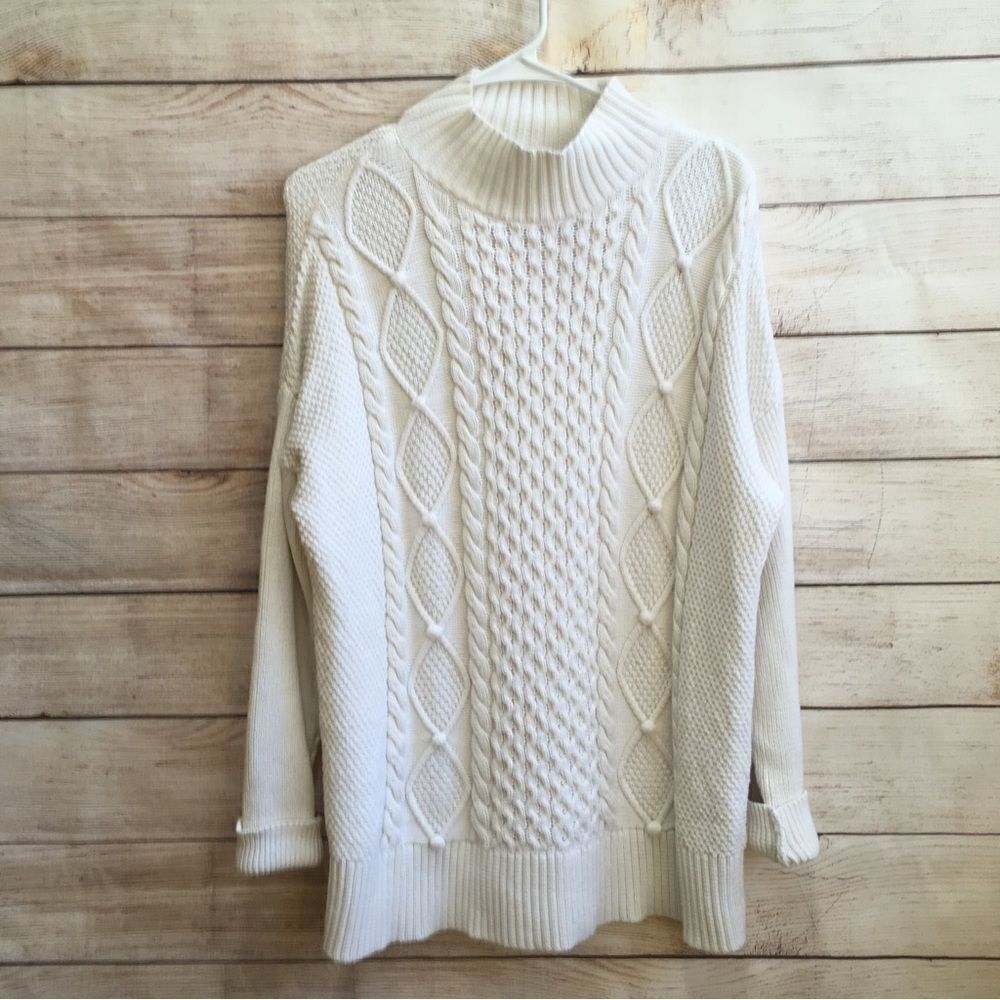 J. Crew Cream Cable Knit Sweater